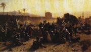 Wilhelm Gentz An Arab Encampment. 1870. Oil on canvas France oil painting artist